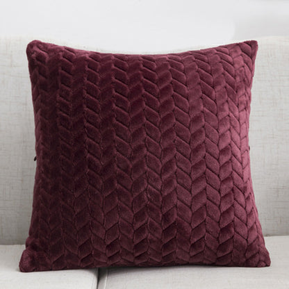 Nordic Flannel Solid Throw Pillow