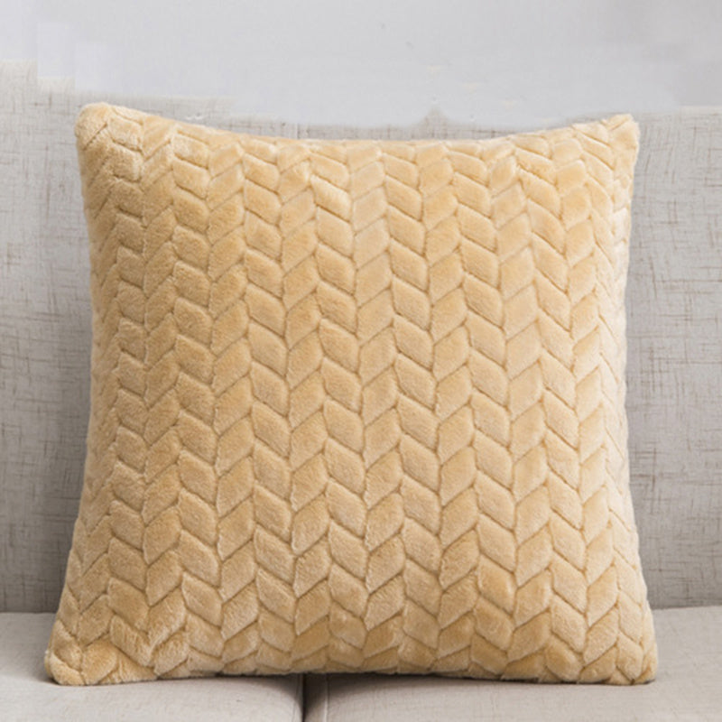 Nordic Flannel Solid Throw Pillow