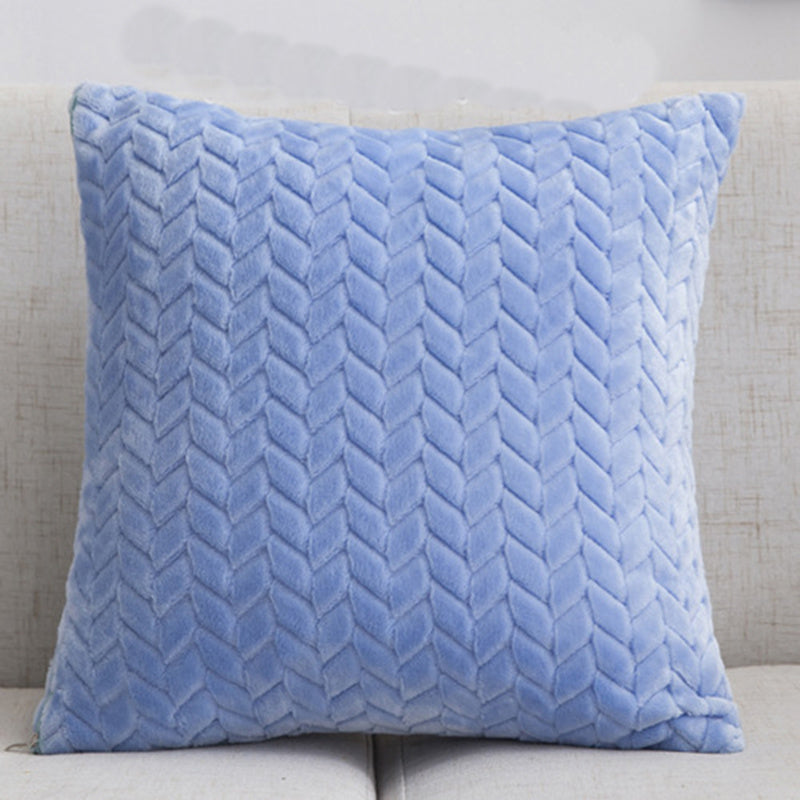 Nordic Flannel Solid Throw Pillow