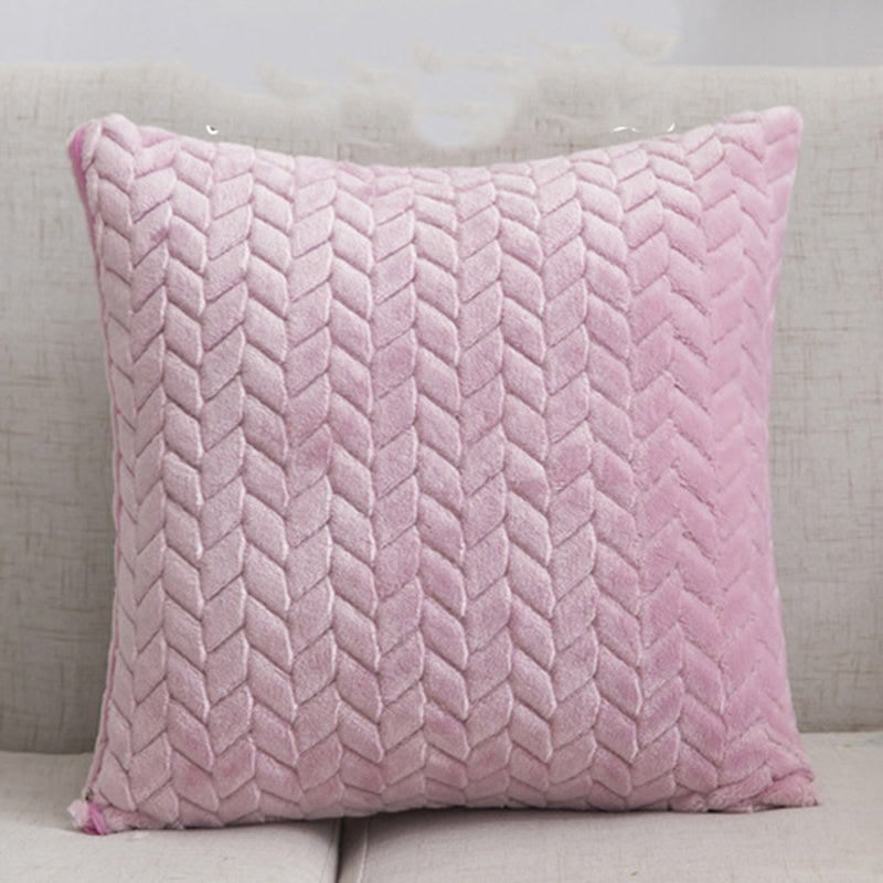 Nordic Flannel Solid Throw Pillow