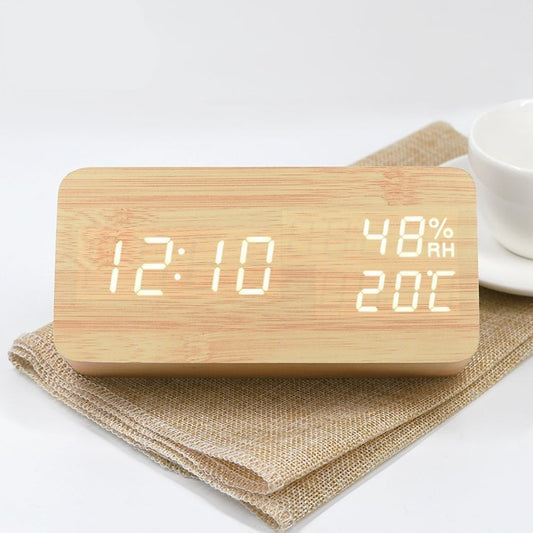 Multifunctional LED Wooden Baby Clock