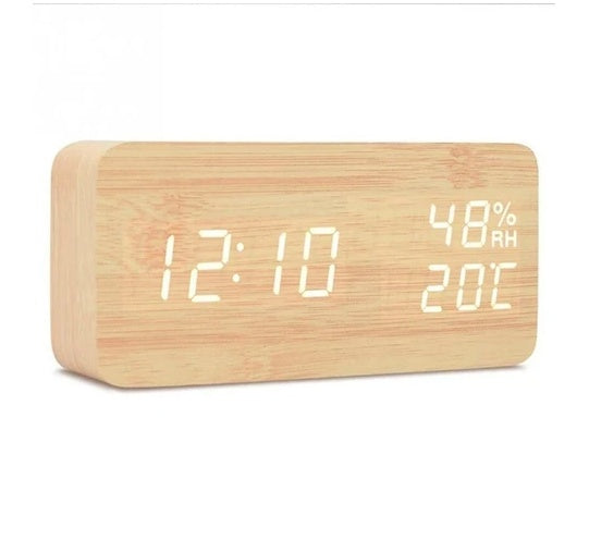 Multifunctional LED Wooden Baby Clock