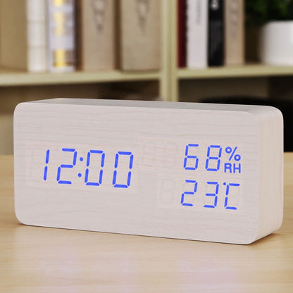 Multifunctional LED Wooden Baby Clock