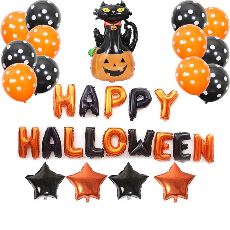 Halloween Pumpkins Balloon Decoration Bat Helium Balloons Halloween Home Decoration