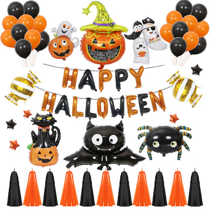 Halloween Pumpkins Balloon Decoration Bat Helium Balloons Halloween Home Decoration