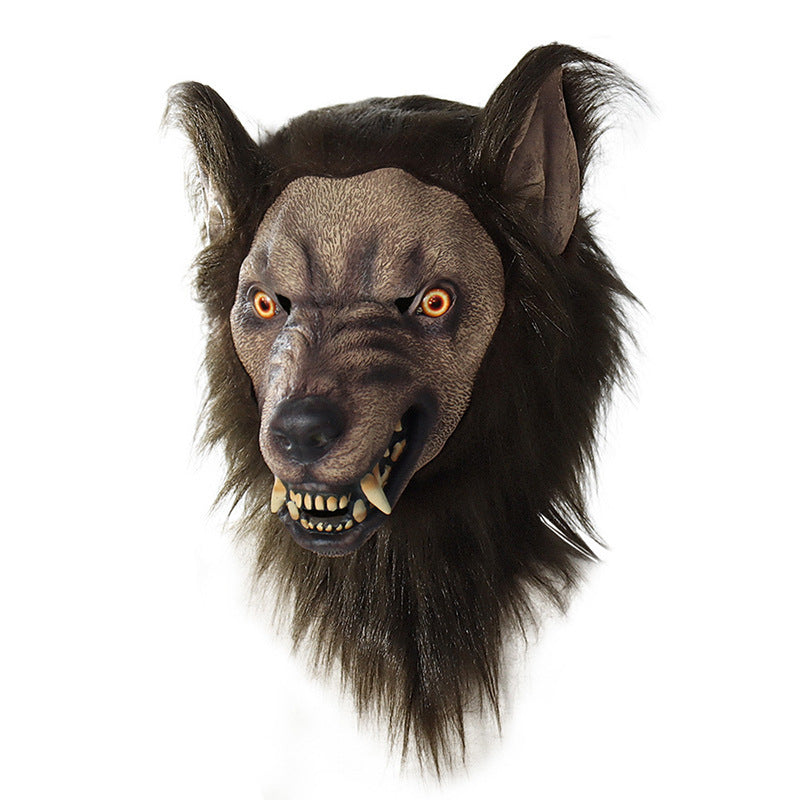 Werewolf Costume Party Mask Halloween Simulation Animal Rotate Headwear Costume Wolf Face Masks Cosplay