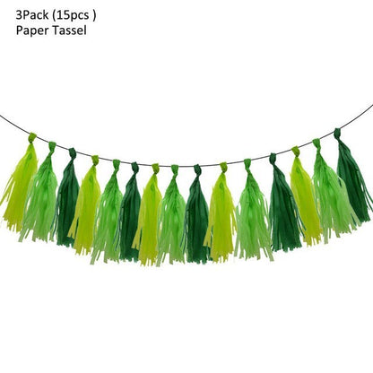 Jungle Birthday Party Decoration Green Numbers