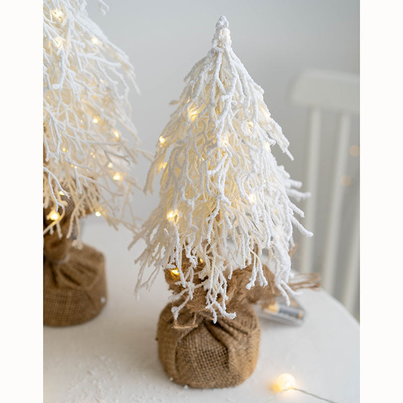 Christmas PE Flocking Small Tree Table Decorations