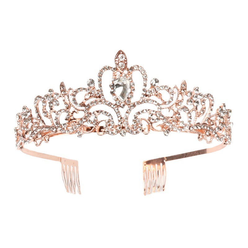 Bridal Alloy Diamond Belt Comb Crown Princess Birthday Party