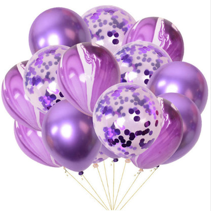 Birthday Party Decoration Sequin Latex Balloons Set