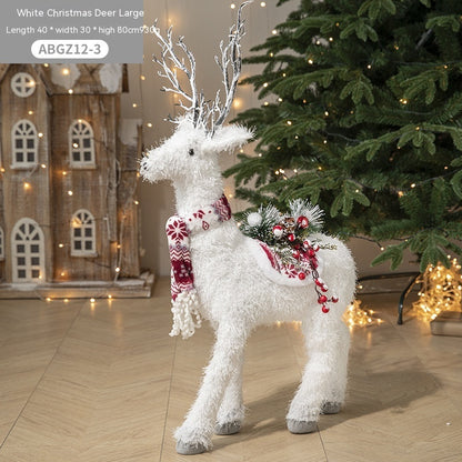 Christmas Decorations White David's Deer Doll Doll Home Shopping Window Layout Christmas Tree Ornaments