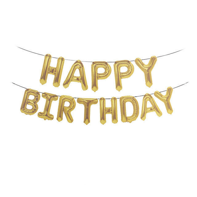 Happy Birthday Letter Aluminum Balloon Decoration