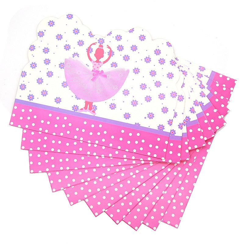 Dancing Girl Birthday Party Decoration Supplies Disposable