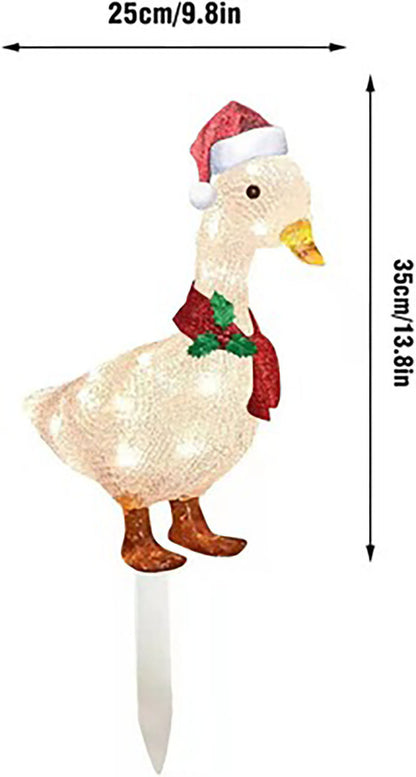 Scarf Lighting Duck Christmas Ground Lawn Outdoor Decoration