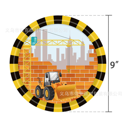 Construction Vehicle Building Birthday Decoration