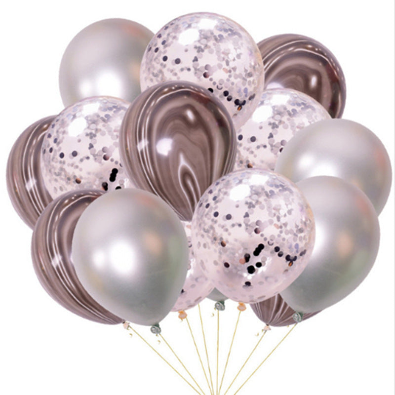 Birthday Party Decoration Sequin Latex Balloons Set