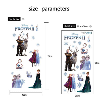 Cartoon frozen princess Elsa Anna wall stickers