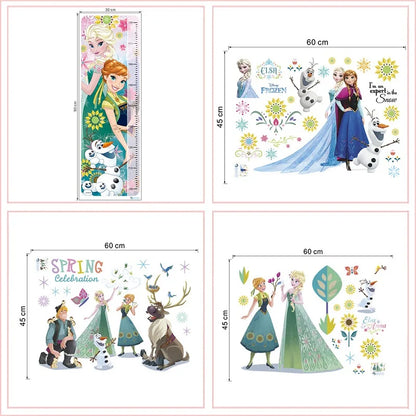 Cartoon frozen princess Elsa Anna wall stickers