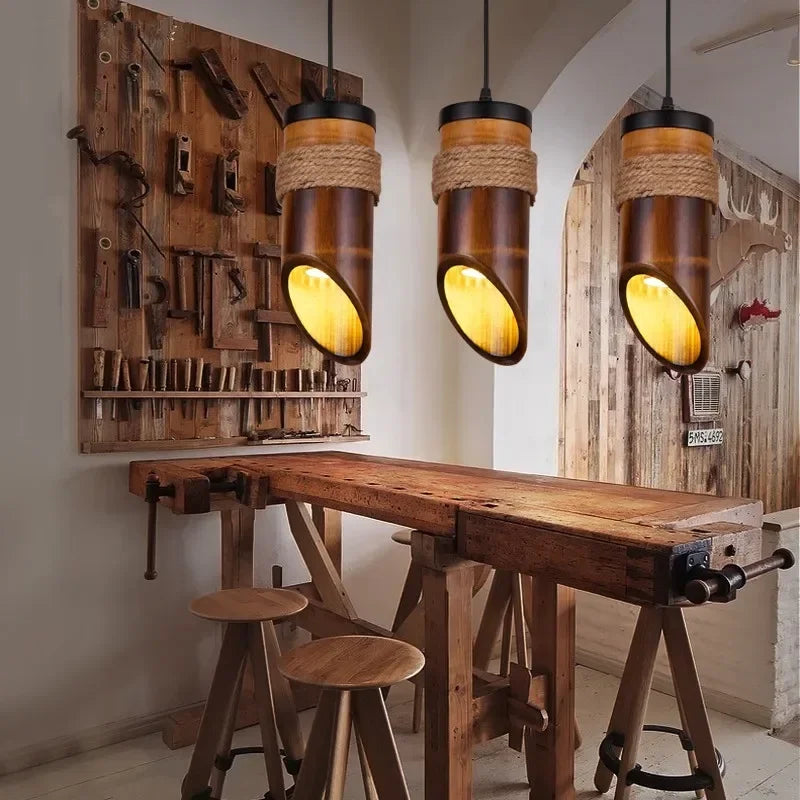 Creative Chinese Bamboo Tube Chandelier