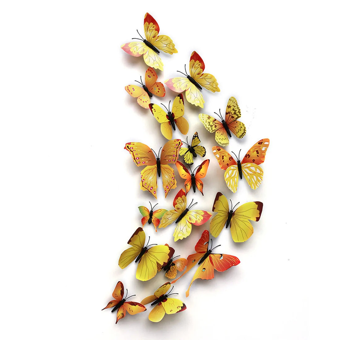 12Pcs 3D Butterfly Wall Stickers PVC Self Adhesive