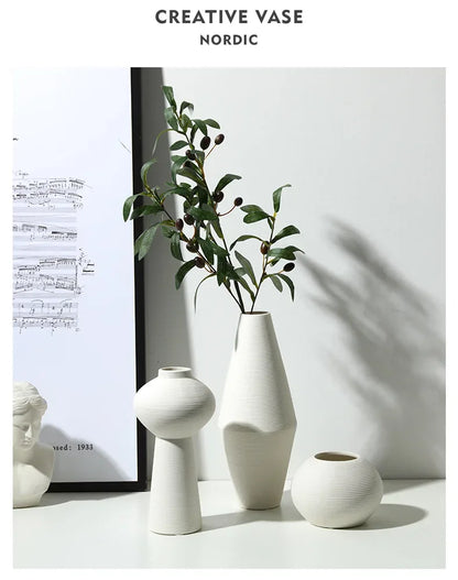 Ceramic European-Style Zen Simple Brushed Vase