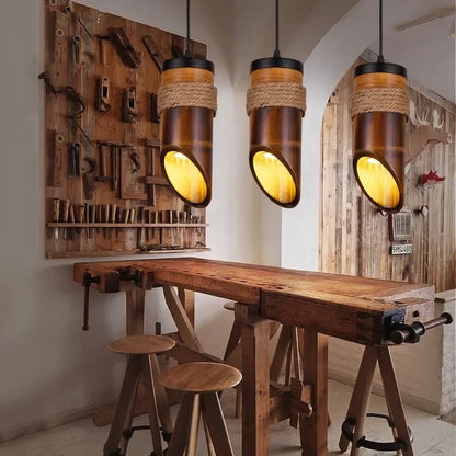 Creative Chinese Bamboo Tube Chandelier