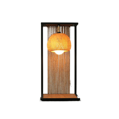 Bamboo Iron Table Lamp Retro Handmade