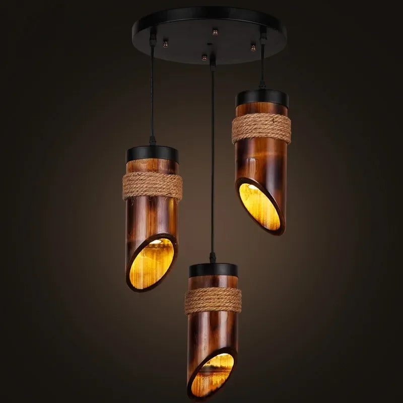 Creative Chinese Bamboo Tube Chandelier