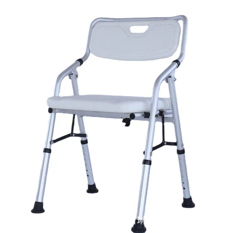 Adjustable Bathroom Chair with Backrest Arm for Elderly