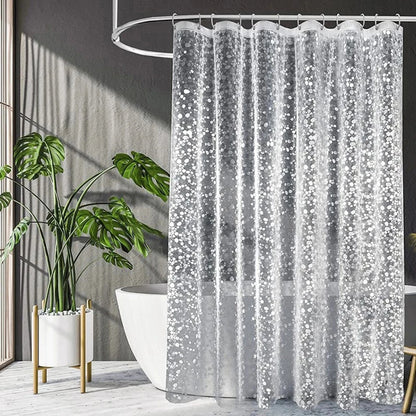 PEVA Pebble Shower Curtain Transparent