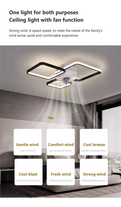 Lampada da soffitto con ventilatore a LED Lampadario moderno per soggiorno