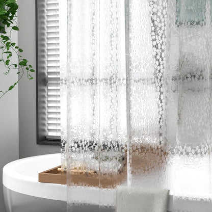 PEVA Pebble Shower Curtain Transparent