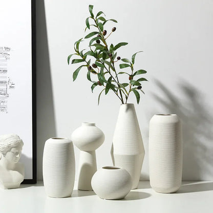 Ceramic European-Style Zen Simple Brushed Vase