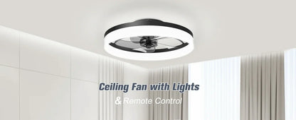 Modern Ceiling Fan With Light Remote Control