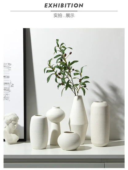 Ceramic European-Style Zen Simple Brushed Vase