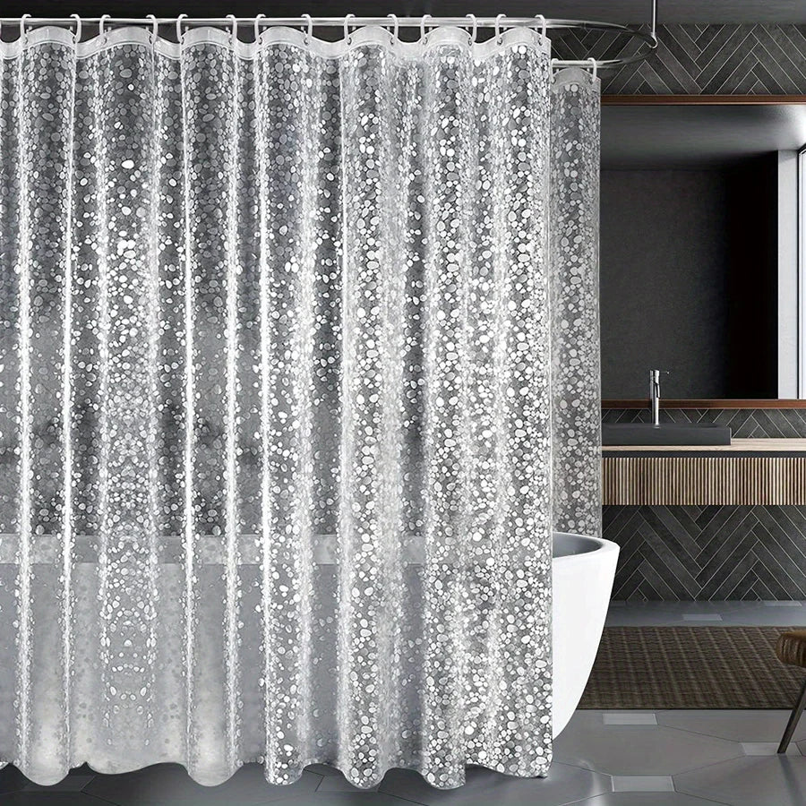 PEVA Pebble Shower Curtain Transparent