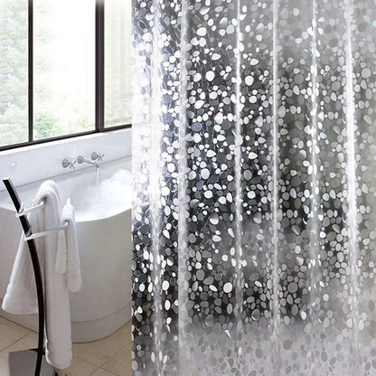 PEVA Pebble Shower Curtain Transparent