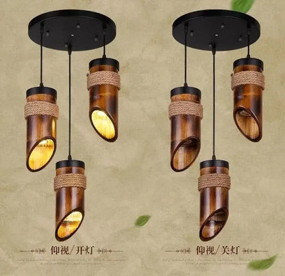 Creative Chinese Bamboo Tube Chandelier