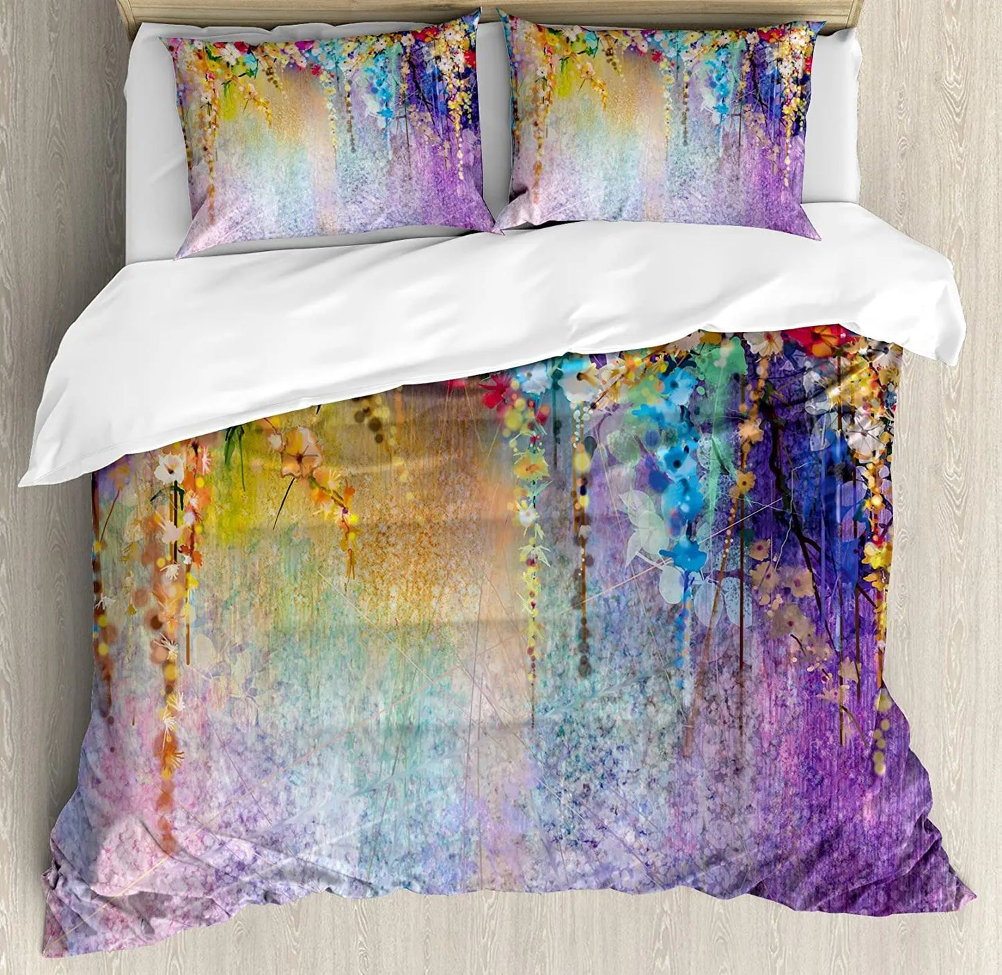 Zen Stones Flowers Tropical Ocean Duvet Cover