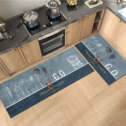 Non-slip Kitchen Mat Long Rugs Crystal Velvet Carpet for Living Room Absorbent Foot Mats Bedroom Doormat Alfombra Small Rugs