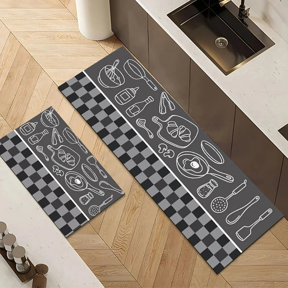 Non-slip Kitchen Mat Long Rugs Crystal Velvet Carpet for Living Room Absorbent Foot Mats Bedroom Doormat Alfombra Small Rugs