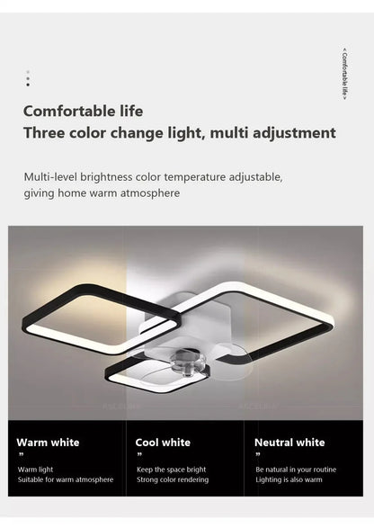 Lampada da soffitto con ventilatore a LED Lampadario moderno per soggiorno