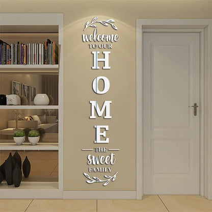 3d Mirror Wall Stickers English Letters Home