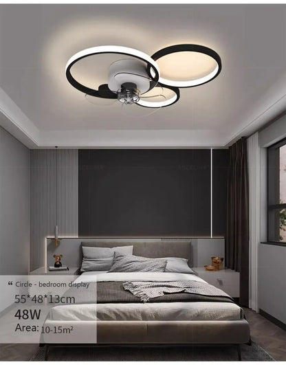 Lampada da soffitto con ventilatore a LED Lampadario moderno per soggiorno