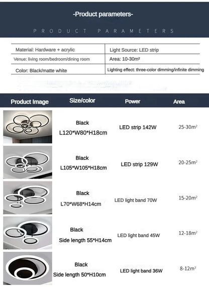 Led Low Noise Ceiling Fan Decoration Lamps