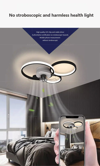 Lampada da soffitto con ventilatore a LED Lampadario moderno per soggiorno