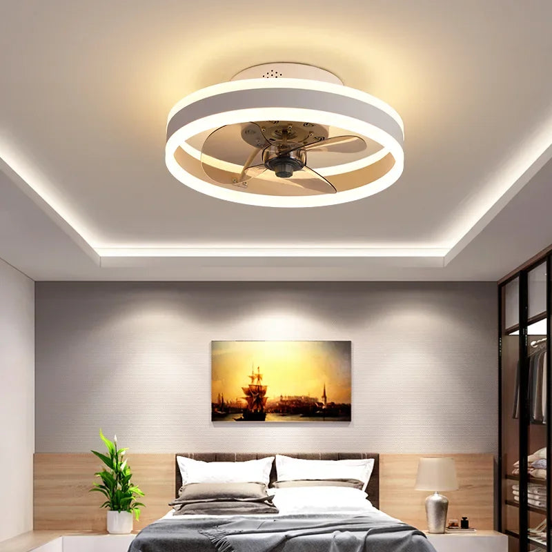 Modern Ceiling Fan Light With Remote Control