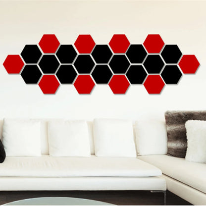 6/12Pcs Hexagon Acrylic Mirror Wall Stickers Home Decor