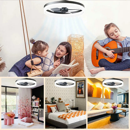 Modern Ceiling Fan With Light Remote Control