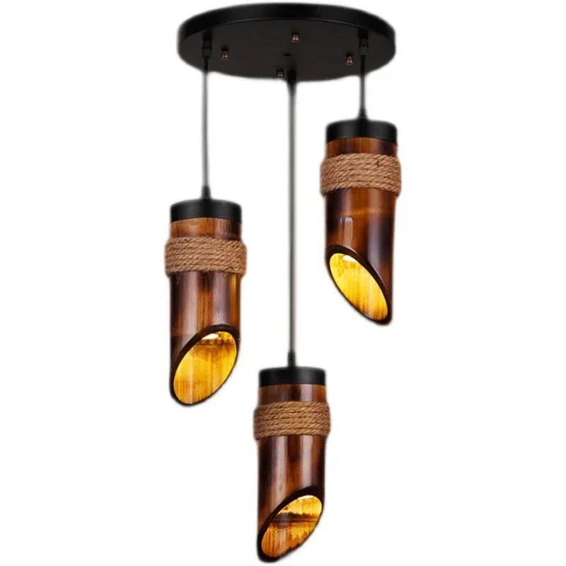 Creative Chinese Bamboo Tube Chandelier